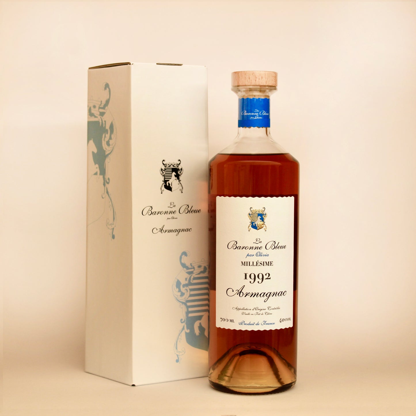 Armagnac La Baronne Bleue bouteille Millénium, 70cl : Millésimes