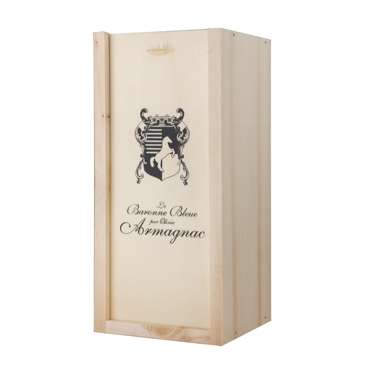 Armagnac La Baronne Bleue en  bouteille 35 cl, coffret bois : assemblage 30 ans